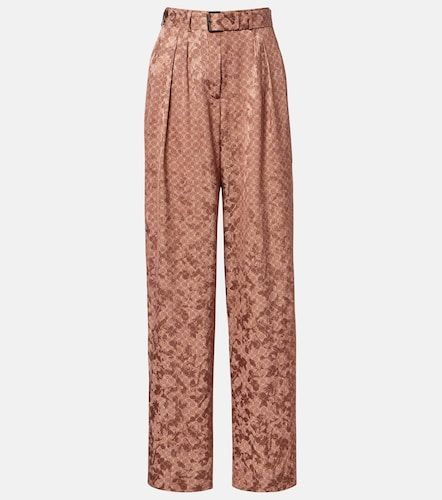 Belted printed wide-leg pants - Dries Van Noten - Modalova