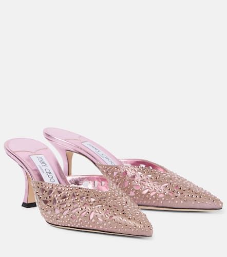 Solar 70 embellished laser-cut suede mules - Jimmy Choo - Modalova