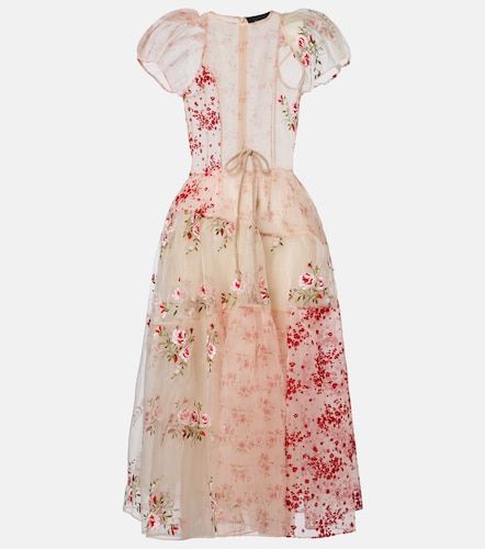 Vestido midi de organza patchwork - Simone Rocha - Modalova