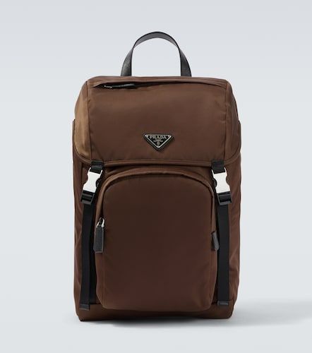 Re-Nylon leather-trimmed backpack - Prada - Modalova