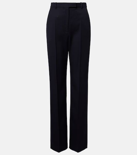 Wool grain de poudre straight pants - McQueen - Modalova