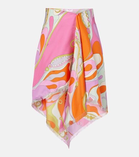 Orchidee silk twill midi skirt - Pucci - Modalova