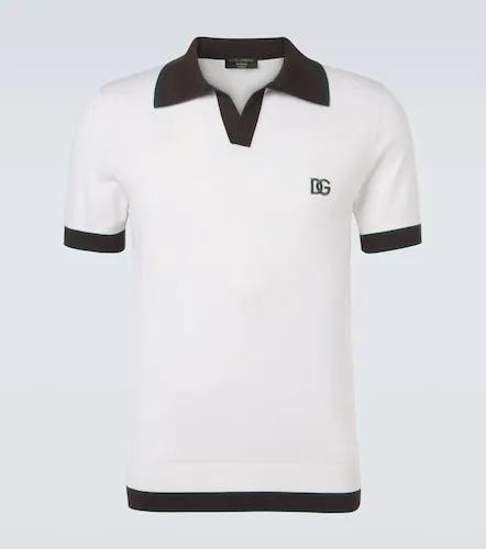 DG wool and silk polo shirt - Dolce&Gabbana - Modalova
