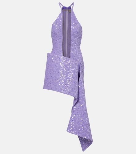 Draped sequined minidress - David Koma - Modalova