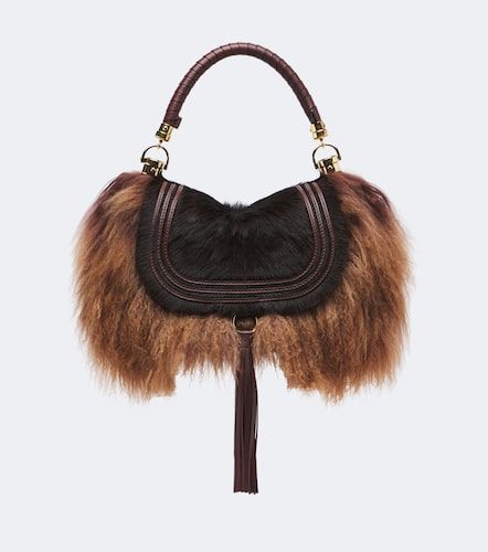 Marcie Foulard Small shearling shoulder bag - Chloe - Modalova