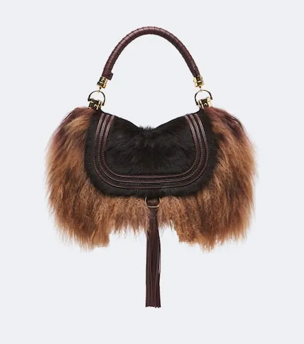 Marcie Foulard Small shearling shoulder bag - Chloe - Modalova