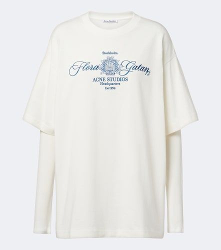 Camiseta de jersey de algodón bordada - Acne Studios - Modalova
