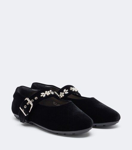 Ballerine Mary Jane in velluto - Simone Rocha - Modalova