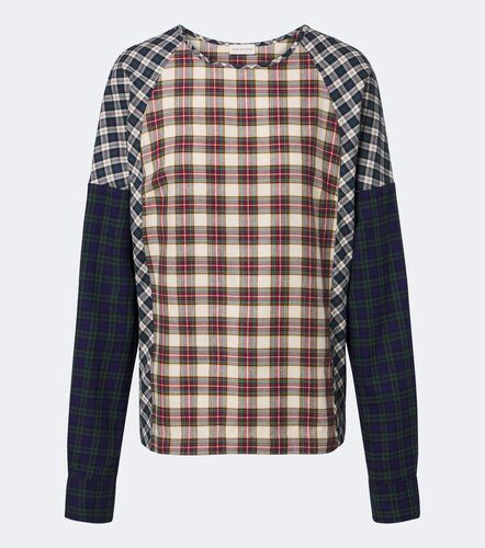 Checked cotton flannel top - Dries Van Noten - Modalova