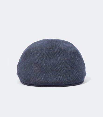 Parigi herringbone virgin wool flat cap - Borsalino - Modalova