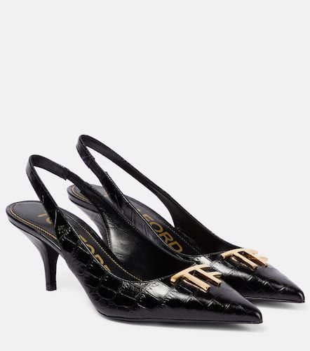 TF croc-effect leather slingback pumps - Tom Ford - Modalova