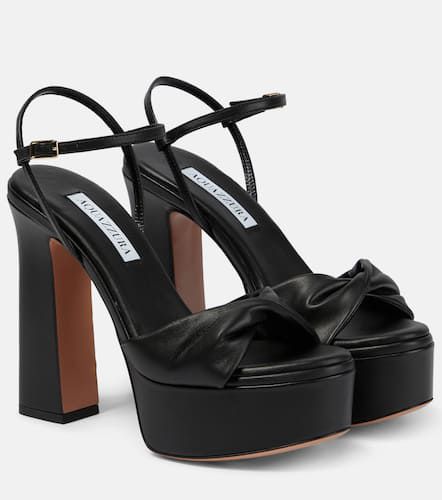 Twist Plateau 120 leather platform sandals - Aquazzura - Modalova