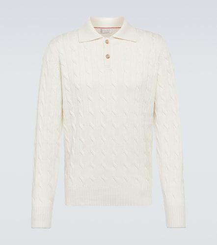 Pullover polo in cashmere - Brunello Cucinelli - Modalova