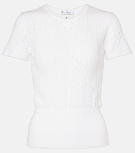 Pointelle cotton and cashmere top - JW Anderson - Modalova