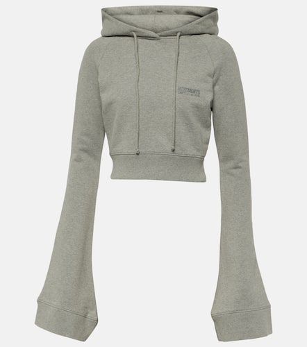 Cotton-blend jersey cropped hoodie - Vetements - Modalova