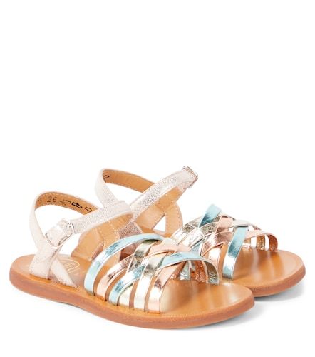 Plagette Lux leather sandals - Pom d'Api - Modalova