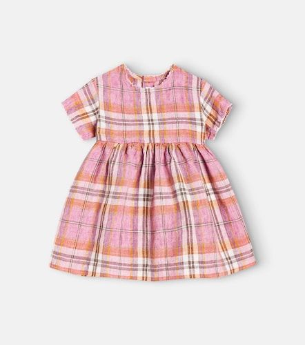 Bebé - vestido de lino a cuadros - Il Gufo - Modalova