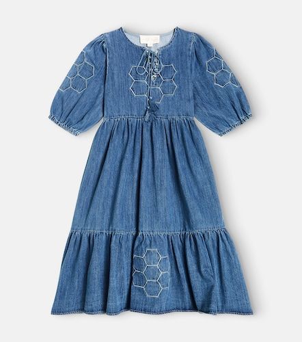 Abito in chambray di cotone patchwork - Petite Amalie - Modalova