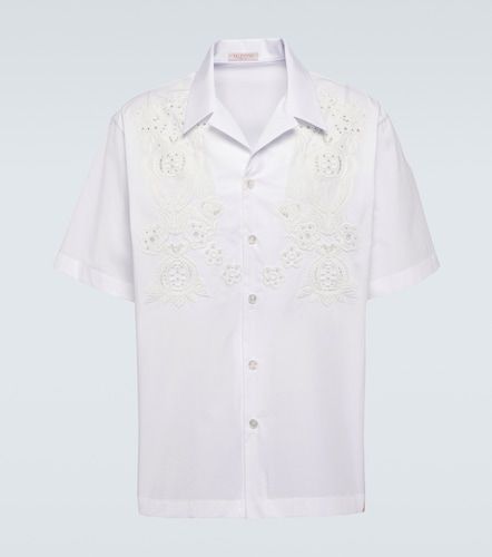Camicia bowling in cotone con ricamo - Valentino - Modalova