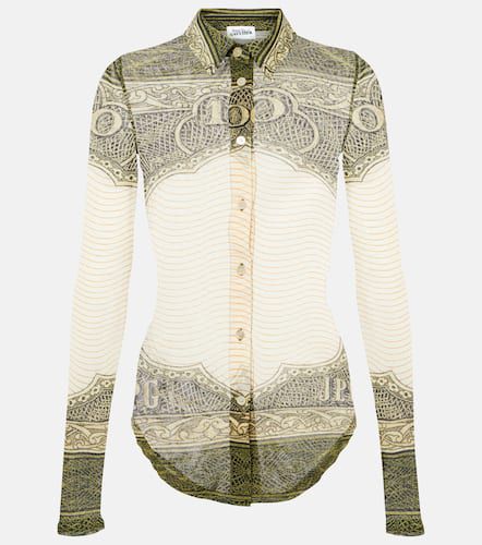 Camicia in mesh con stampa - Jean Paul Gaultier - Modalova