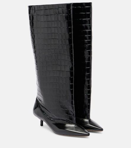 Tourni croc-effect leather knee-high boots - Jacquemus - Modalova