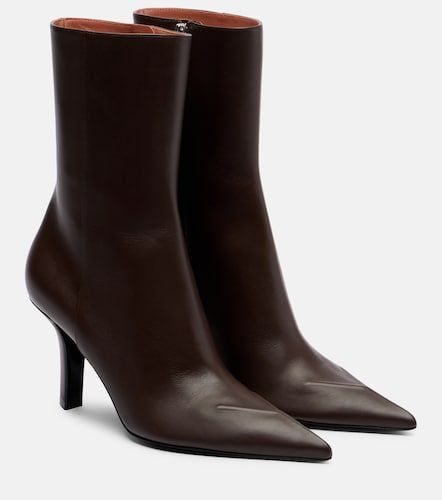 Botines Christine 80 de piel - Amina Muaddi - Modalova