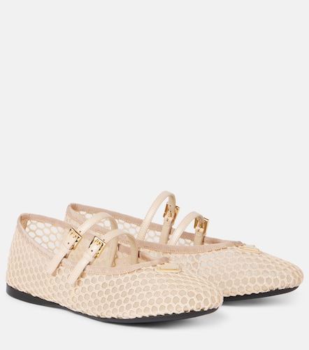 Ballerine Mary Jane in macramé e mesh - Prada - Modalova