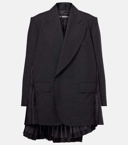 Abito blazer in lana a pieghe - Junya Watanabe - Modalova