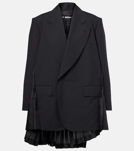 Abito blazer in lana a pieghe - Junya Watanabe - Modalova