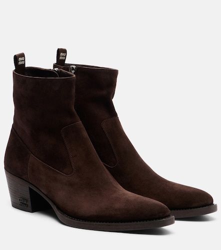 Miu Miu Botines de ante - Miu Miu - Modalova
