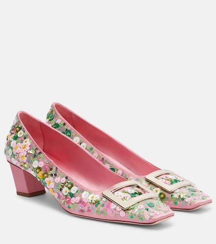 Belle Vivier beaded satin pumps - Roger Vivier - Modalova