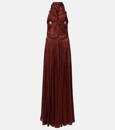 Vestido de fiesta de georgette adornado - Costarellos - Modalova