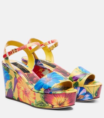 Dolce&Gabbana Bianca floral wedges - Dolce&Gabbana - Modalova