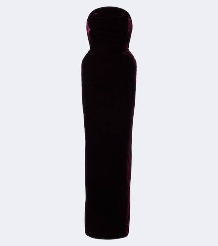 Abito lungo bustier in velluto - Mugler - Modalova