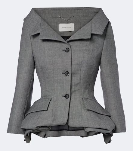 Peplum virgin wool blazer - Magda Butrym - Modalova