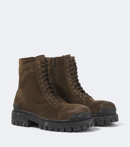 Strike suede combat boots - Balenciaga - Modalova