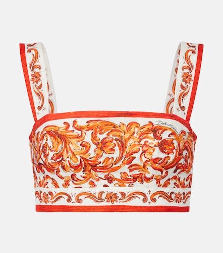 Majolica printed crop top - Dolce&Gabbana - Modalova