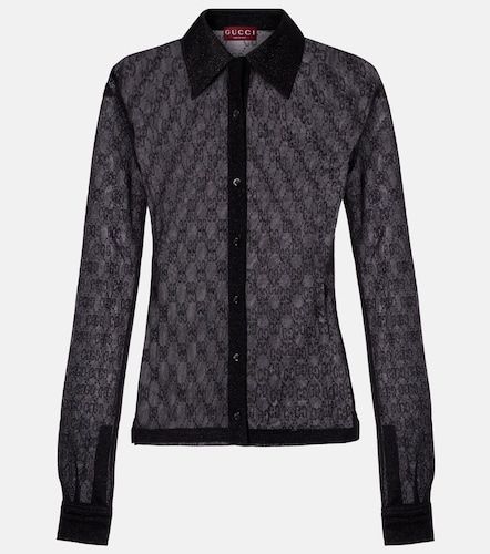 Camicia GG in lamé trasparente - Gucci - Modalova