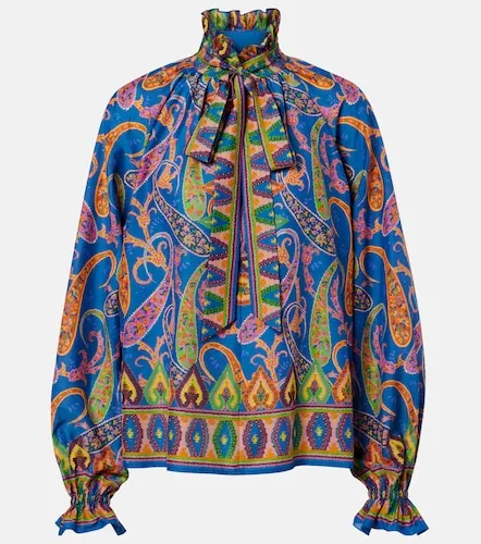 Blusa de sarga de algodón y seda - Etro - Modalova