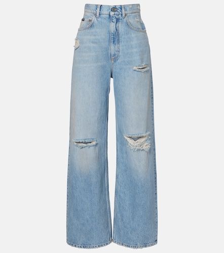 Jeans a gamba larga distressed - Dolce&Gabbana - Modalova