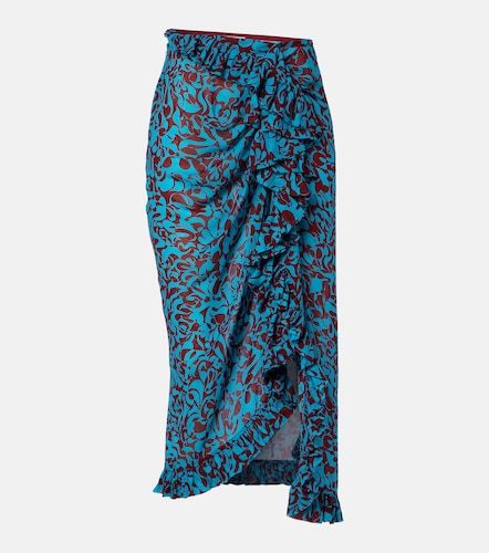 Gonna midi con stampa e volant - Dries Van Noten - Modalova