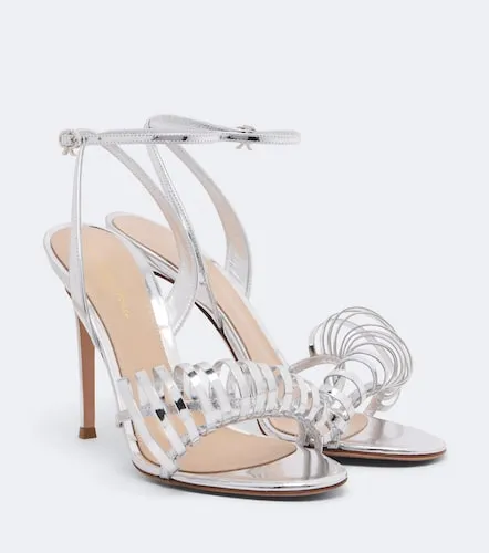 Metallic leather sandals - Gianvito Rossi - Modalova