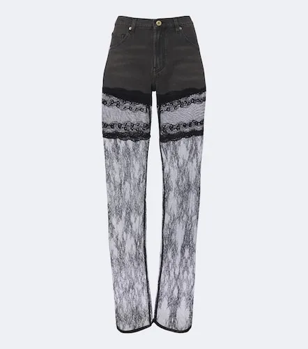 Blumarine Jeans anchos con encaje - Blumarine - Modalova