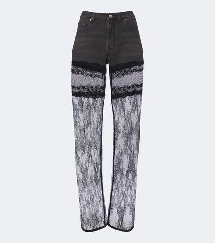 Blumarine Jeans anchos con encaje - Blumarine - Modalova
