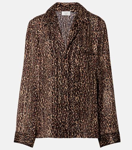 Blusa de seda estampada - Saint Laurent - Modalova