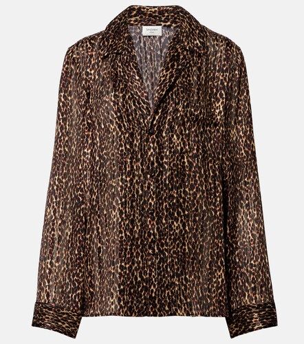 Blusa de seda estampada - Saint Laurent - Modalova