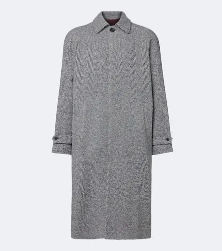 Herringbone wool, silk, and cashmere coat - Rubinacci - Modalova