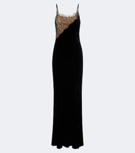 Lace-trimmed velvet gown - Stella McCartney - Modalova