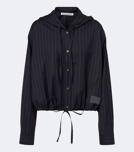 Pinstripe hooded wool jacket - Acne Studios - Modalova