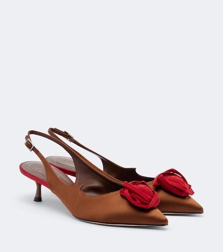 Rose Vivier satin slingback pumps - Roger Vivier - Modalova